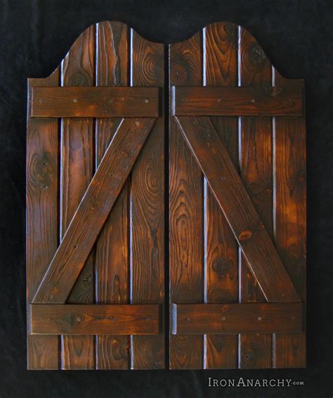 Saloon doors on the boy's closet seemed like the perfect solution. Handcrafted Custom Swinging Saloon Doors