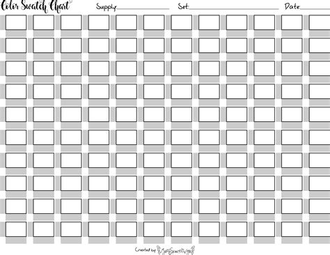 Printable Color Swatch Chart