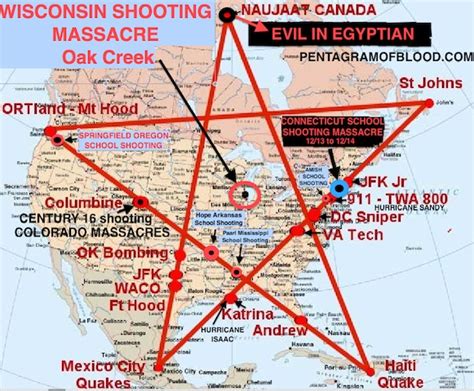 Another Tragedy And School Shooting Occurs On Satanic Pentagram Ley Lines