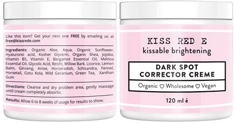 Kiss Red E Dark Spot Corrector Best Dark Skin Age Spot Remover Cream