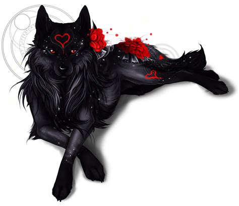 Black wolf illustration, arctic wolf drawing anime legendary creature, blue wolf transparent background png clipart. T: My little hearts by Snow-Body on DeviantArt