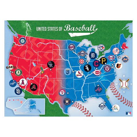 Masterpieces Mlb Usa Puzzle Map 500 Pieces