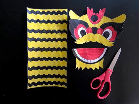 Chinese New Year Lion Puppet With Free Printable Raising Veggie Lovers