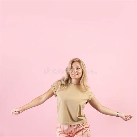 Gossip Or Rumors Concept Colorful Portrait Of Amazed Young Woman With