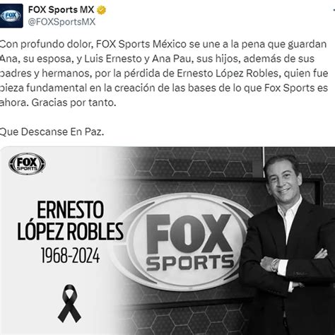 Muere Ernesto López Robles Exvicepresidente De Fox Sports Infobae