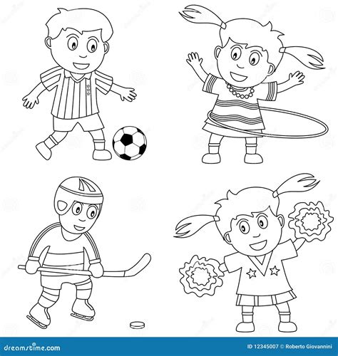 Coloring Sport For Kids 2 Royalty Free Stock Photography Image