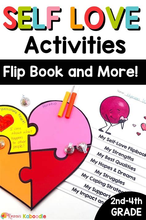 Self Love Activities For Kids Heart Puzzle Flip Book And More