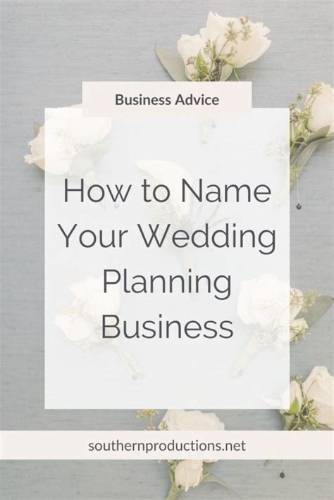 How To Name Your New Wedding Planning Business