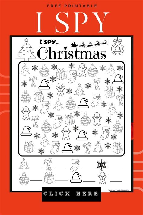 Christmas I Spy Printables Printable Word Searches