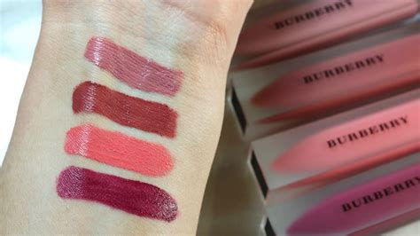 burberry liquid lip velvet swatches youtube