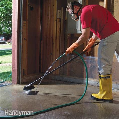 Pour dry dishwasher detergent or a. Removing Oil, Paint and Other Concrete Stains test | The ...