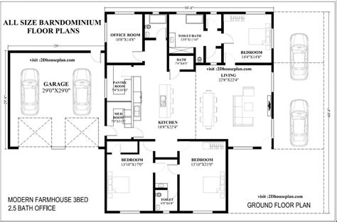 40 X 60 Barndominium Floor Plans Modern Home Plans