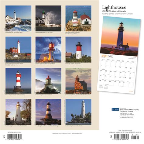Lighthouses 2020 Square Wall Calendar By Plato Plato Calendars