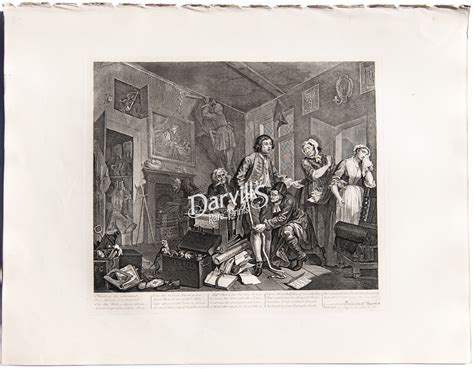 Rakes Progress By William Hogarth Original Copperplate Engravings A