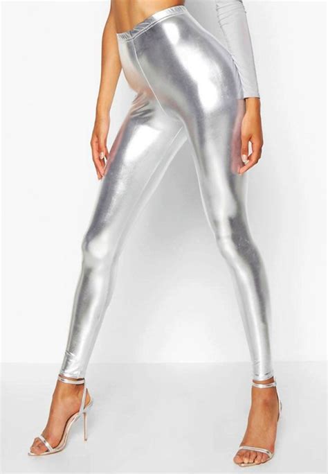 Wholesale Silver Metallic Leggings J5 Fashion