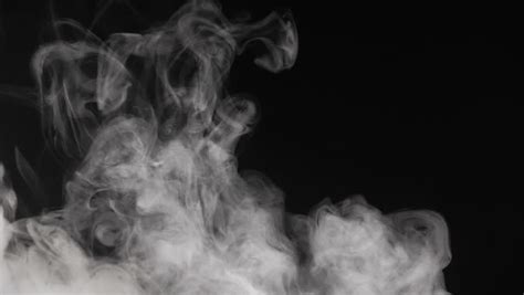White Smoke On Black Background Stock Footage Video 100 Royalty Free