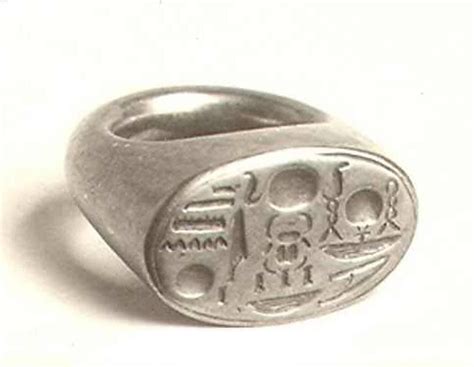 Signet Ring With Tutankhamuns Throne Name New Kingdom Dynasty 18