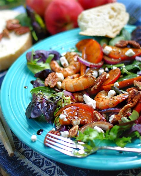 These easy shrimp look impressive on a buffet table and taste even better! Marinated Peach & Shrimp Salad | southern discourse