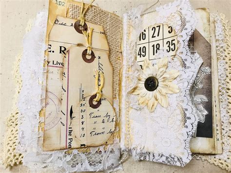 Shabby junk journal pages | Fabric journals, Diy notebook, Junk journal