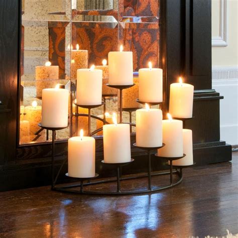 Place this set with a realistic candle display into an existing fireplace and enjoy the flickering flames in the melted wax candles of varying candle electric fireplace insert with infrared heater in black. Interesting Fireplace Candle Holder | Fireplace candelabra ...