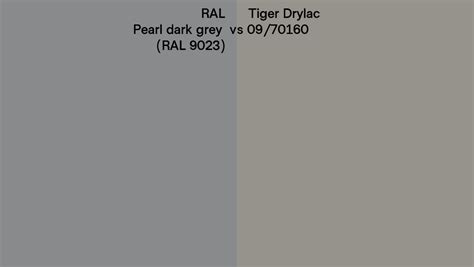 RAL Pearl Dark Grey RAL 9023 Vs Tiger Drylac 09 70160 Side By Side