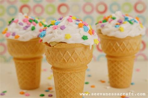Diy Tutorial Funfetti Cupcake Cones See Vanessa Craft