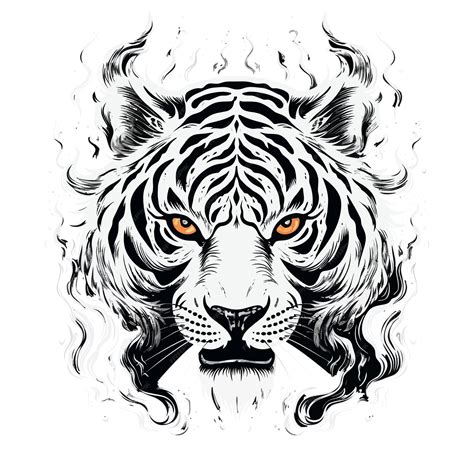um desenho de um tigre vetor premium