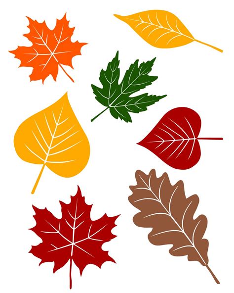 Fall Leaf Cutouts Printable
