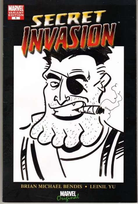 Chris Schweizer Secret Invasion Sketchcover Fury Skrull In Nick
