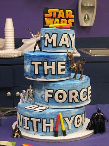 Réalisez un anniversaire digne de la guerre des étoiles avec un anniversaire garçon star wars : Que la force soit avec toi gâteau | Gateau anniversaire ...