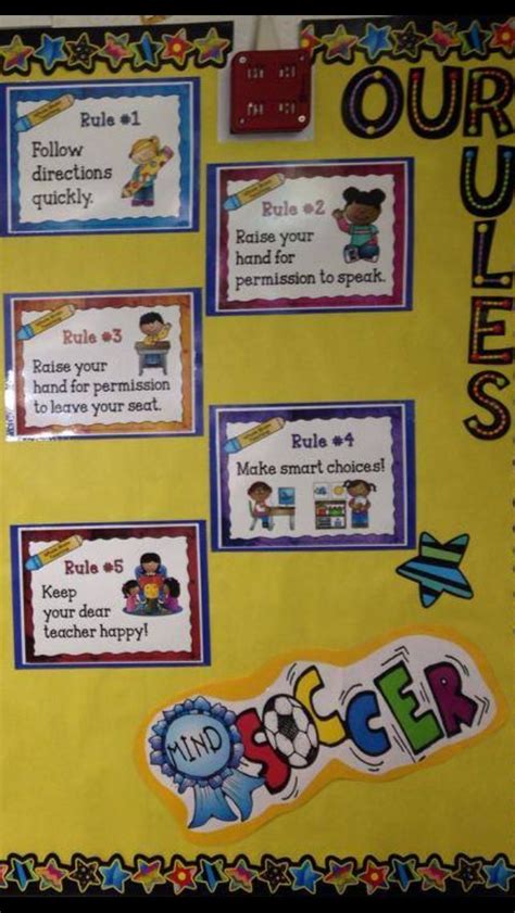 Rules For The Classroom Your Teacher Raise Your Hand Kindergarten