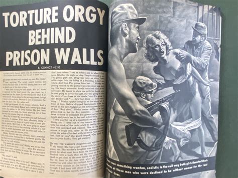 Man S Daring Magazine May Pulp Nazis Depravity Prison Orgy Sex Ebay