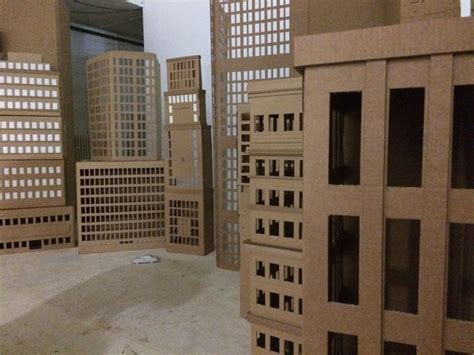 Building Cardboard City Cardboard City Architecture Model Making