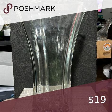 Hoosier Glass Vase 4041 6 Sided Hexagon Clear 10 1 4 Tall Hoosiers