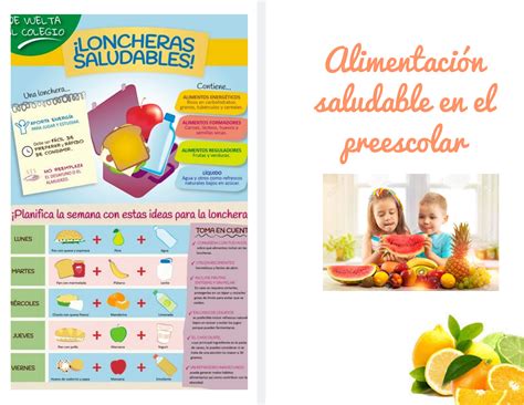 Diptico Alimentación Saludable En El Preescolar