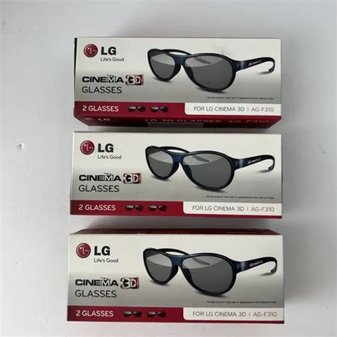 Lot Of 6 Pairs Of Lg Ag F310 Cinema 3d Glasses 3 Boxes Of 2 Pairs Each 17 99 Picclick