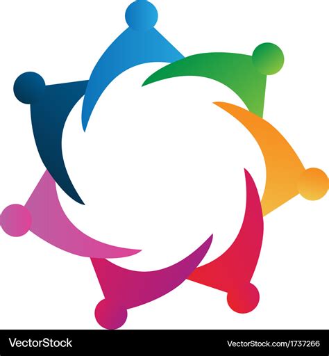 Teamwork Meeting Logo Royalty Free Vector Image