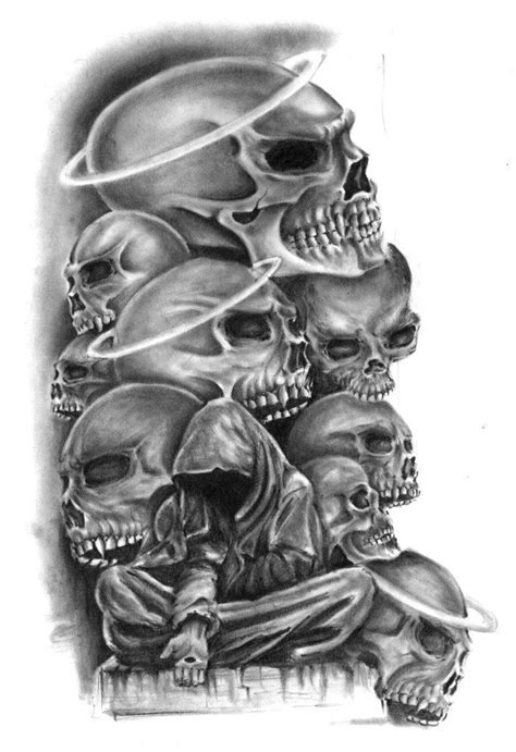 Dark Skulls Tattoo Design Skulls Drawing Skull Tattoos Skull Tattoo