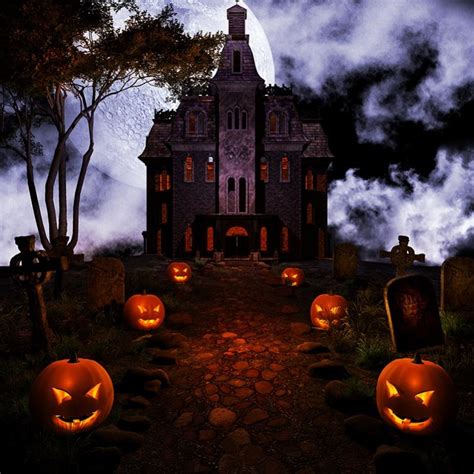 New Halloween Pumpkin Road Theme Photography Backdrop Sale