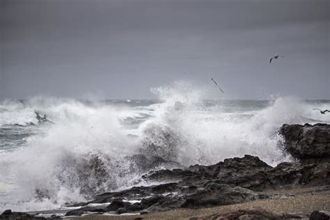 Breaking Waves Winter Storm Oregon Coast Bonnie Moreland Flickr