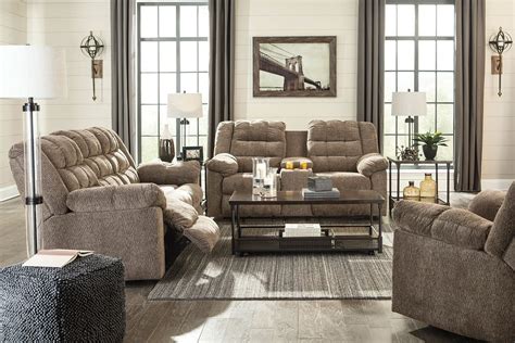 Workhorse Cocoa Reclining Living Room Set By Signature Design By Ashley