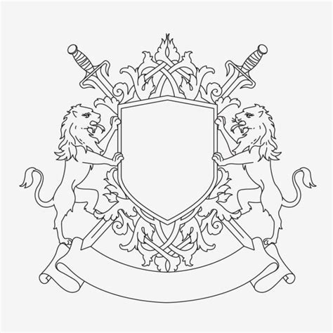Coat Of Arms Design Vector Coat Drawing Sign Drawing Arms Drawing