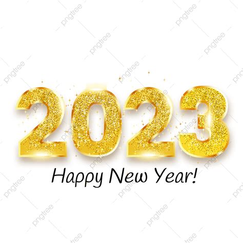 Happy New Year 2023 Png Transparent 2023 New Year Colorful Font Light