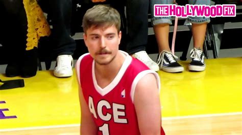 Mr Beast Shows Off His Hooping Skills In The Ace Family Charity Basketball Game In Los Angeles