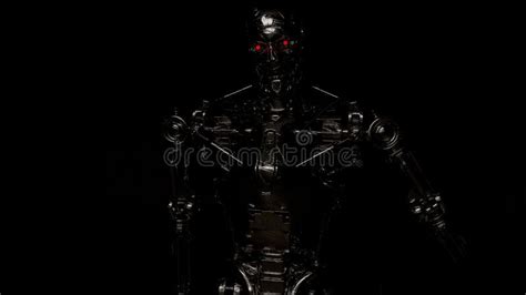 T800 101 Terminator Cyberdyne Systems Front View Editorial Stock Image