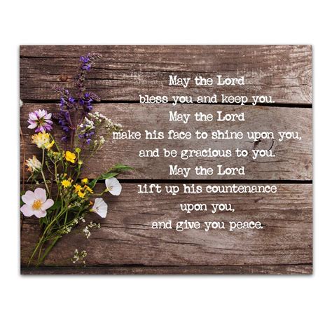 Amazon Com May The Lord Bless You And Keep You Blessing Quote Wall My