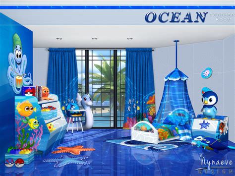 Ocean Toddlers Bedroom By Nynaevedesign Sims 4 Kids