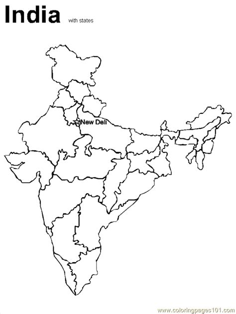 I Need To Color India Map Colouring Pages Coloring Home