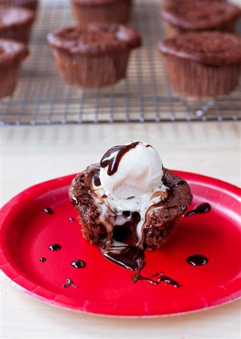 Molten Chocolate Lava Cakes Baked In A Muffin Tin 7 Sp 1 16 Healthy Baking Desserts