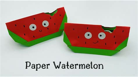 How To Make Easy Paper Watermelon For Kids Nursery Craft Ideas
